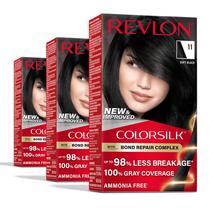Tintura de cabelo Revlon ColorSilk com Bond Repair Complex 11 Soft Black