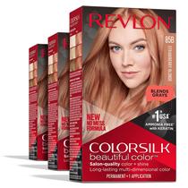 Tintura de cabelo Revlon Colorsilk Permanent Blonde, capa 100% cinza