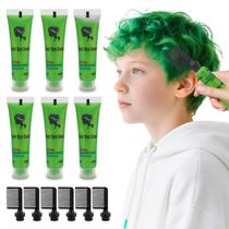 Tintura de cabelo temporária Byhoo Green 90ml lavável para crianças de 7 a 12 anos