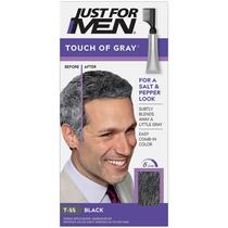 Tintura de Cabelo Touch Of Grey Black Grey para Homens - Pacote com 6