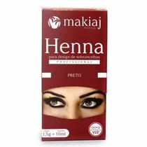Tintura Henna Preto Makiaj 1,5G