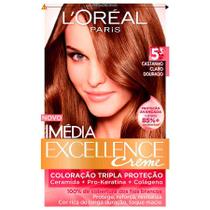 Tintura Imedia Coloração Creme Castanho Claro Dourado 5.3