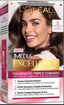 Tintura Imedia Excellence Coloração Creme Castanho Claro 5