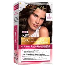 Tintura Imédia Excellence Loréal Paris Castanho Escuro 3 Tintura Imédia Excellence Loréal Paris Castanho Escuro 3