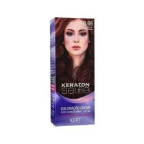 Tintura Keraton Selfie 6.66 Louro Escuro Vermelho Intenso