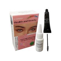 Tintura orgânica para cílios ICONSIGN preta com ativador de 10 mL