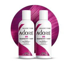 Tintura para cabelo Adore Semi Permanent 086 Raspberry Twist 120mL x2