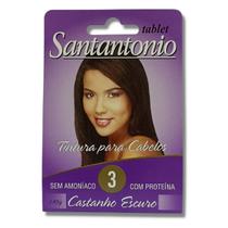 Tintura Para Cabelo Tablet Santantonio N.3 Castanho Escuro Sem Amoníaco com Proteínas