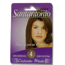 Tintura Para Cabelo Tablet Santantonio N.4 Castanho Médio Sem amoníaco com Proteinas