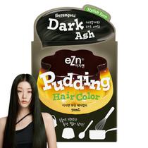 Tintura para cabelo Zen Pudding, sem amônia, cinza escura semipermanente