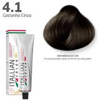 Tintura para cabelos itallian color 4.1 (14) castanho cinza 60gr