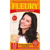 Tintura permanente fleury líquido kit 30 castanho escu - Embelleze