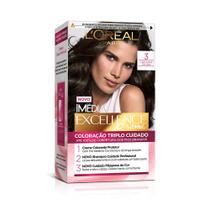 Tintura Permanente Imédia Excellence De Loréal Paris 3.0 Castanho Escuro Tintura Permanente Imédia Excellence De Loréal Paris 3.0 Castanho Escuro
