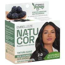 Tintura Permanente Natucor Nº 2.0 Preto Suave com 1 Unidade