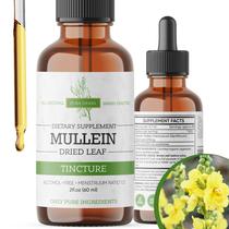 Tintura Pura Herba Mullein 60mL Organic Lung Support USA