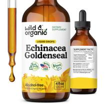 Tintura Selvagem e Orgânica Echinacea Goldenseal 118 ml de suporte imunológico