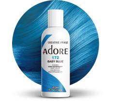 Tintura semipermanente para cabelo Adore 172 Baby Blue vegana 118 ml