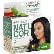 Tintura Vegana Natucor Confiante Preto Natural 1.0 Embelleze Tintura Vegana Natucor Confiante Preto Natural 1.0 Embelleze