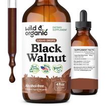 Tintura Wild & Organic Black Walnut Detox 120 ml sem álcool