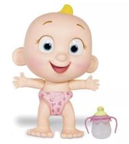 Tiny Tots Boneca Bebê Interativa Com Mamadeira Rosa - 8802 - Candide