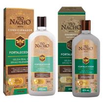 Tio Nacho kit ervas milenares shampoo + condicionador grande verde antiqueda