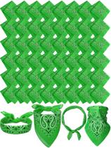 Tipo de unidade de bandana: 48 peças, Paisley, 54x54cm, poliéster, verde Tipo de unidade de bandana: 48 peças, Paisley, 54x54cm, poliéster, verde