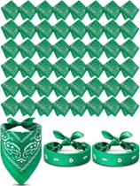 Tipo de unidade de bandana: 48 peças, Paisley, unissex, verde escuro Tipo de unidade de bandana: 48 peças, Paisley, unissex, verde escuro