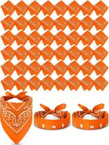 Tipo de unidade de bandana: 48 peças, poliéster laranja Paisley, 54x54cm Tipo de unidade de bandana: 48 peças, poliéster laranja Paisley, 54x54cm