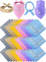 Tipo de unidade de bandana Paisley 36 peças em tons pastel 54x54 cm Tipo de unidade de bandana Paisley 36 peças em tons pastel 54x54 cm