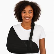 Tipoia Bilateral Tam G Estofada Confortável Preto Braço Clavícula Imobilizadora Pós Operatório Ombro Tipoia Bilateral Tam G Estofada Confortável Preto Braço Clavícula Imobilizadora Pós Operatório Ombro