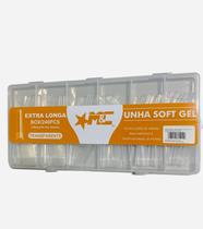 Tips Bailarina Extra Longa Unhas Soft Gel Transparente 240Un