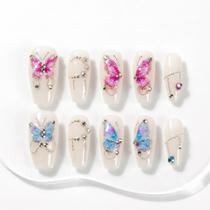 Tips de Unhas Sun&Beam Médio Longo Bailarina Borboleta 10 Unidades