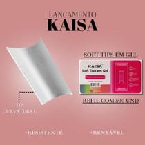 Tips Soft Gel Fosca Matte Unha Curvatura C - Kaisa C/ 500 Refil