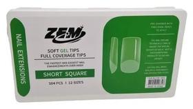 Tips Soft Gel Transparente Matte Unha Postiça Quadrada C/500 Tips Soft Gel Transparente Matte Unha Postiça Quadrada C/500