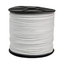 Tira de Camurça Fio 2.7mm Branco 10 Metros Para Trabalho Manual