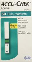 Tira de glicemia accu-chek active com 50 tiras