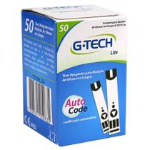 Tira de Glicose Gtech Lite c/50 tiras tira glicemia G-tech Lite