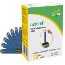 Tira/fita De Glicose Diabetes Bioland G-500 Com 50 Unidades