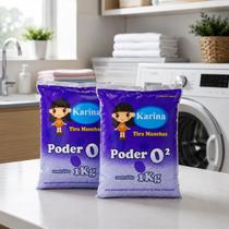Tira Mancha 1kg Roupa Suja Branca Colorida Poder O2 Kit 2un