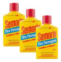 Tira Manchas Detergente Anti Ferrugem Semorin Kit 3