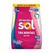Tira Manchas Em Pó Sem Cloro Sachê Girando Sol 400G, Sabão Em Pó Tira Manchas, Rosa, Poderoso Contra As Manchas Mais Dif Tira Manchas Em Pó Sem Cloro Sachê Girando Sol 400G, Sabão Em Pó Tira Manchas, Rosa, Poderoso Contra As Manchas Mais Dif