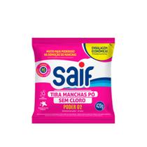 Tira Manchas Sem Cloro Poder O2 Refil Pó 420g Saif