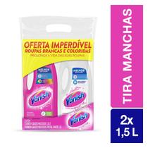 Tira Manchas Vanish Líquido Multiuso para roupas brancas e roupas coloridas 2 unidades de 1,5L Tira Manchas Vanish Líquido Multiuso para roupas brancas e roupas coloridas 2 unidades de 1,5L