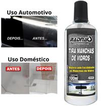 Tira Manchas Vidros Radnaq Remove Resíduos Difíceis Limpeza Rápida Para Carro e Casa