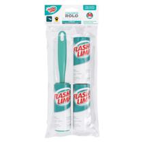 Tira Pelo De Roupa Rolo Adesivo Limpa Roupas Flash Limp Conjunto Com 3 Refis (90 Fls)