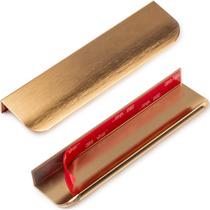 Tirador Adhesivo para Gabinete RVPEKUPE 15 cm Dorado Cepillado Paquete de 10