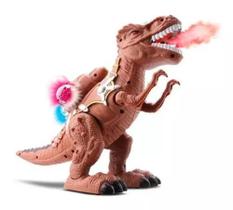 Tiranossauro Rex Dino Armadura 33cm Solta Fumaça Anda Rugido Tiranossauro Rex Dino Armadura 33cm Solta Fumaça Anda Rugido