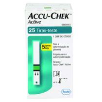 Tiras Accu-Chek Active Para Controle do Diabetes - 25 Unidades - Roche
