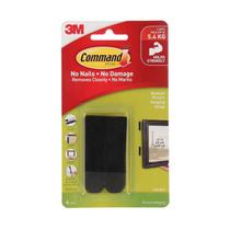 Tiras adesivas Command Black Medium 4 pares para uso interno