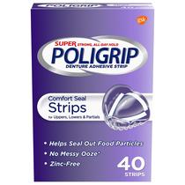 Tiras Adesivas para Dentadura Super Poligrip Strong - 40 Unidades